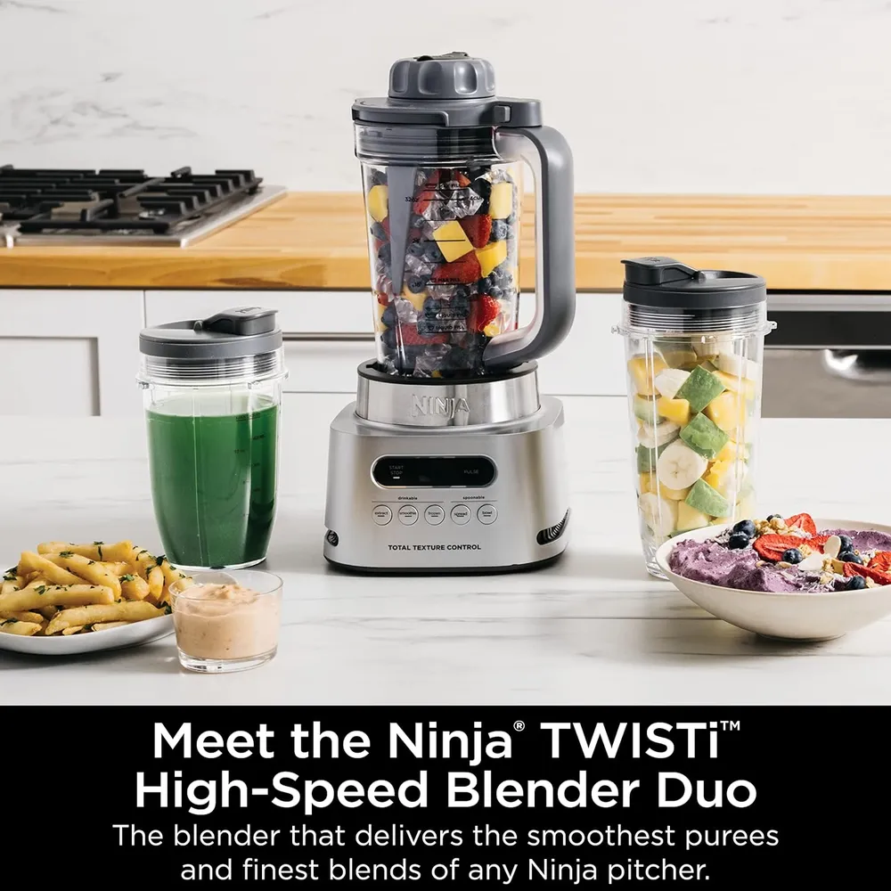 NINJA LICUADORA SS151 TWISTI DUO 32 OZ / 940 ML | GRIS