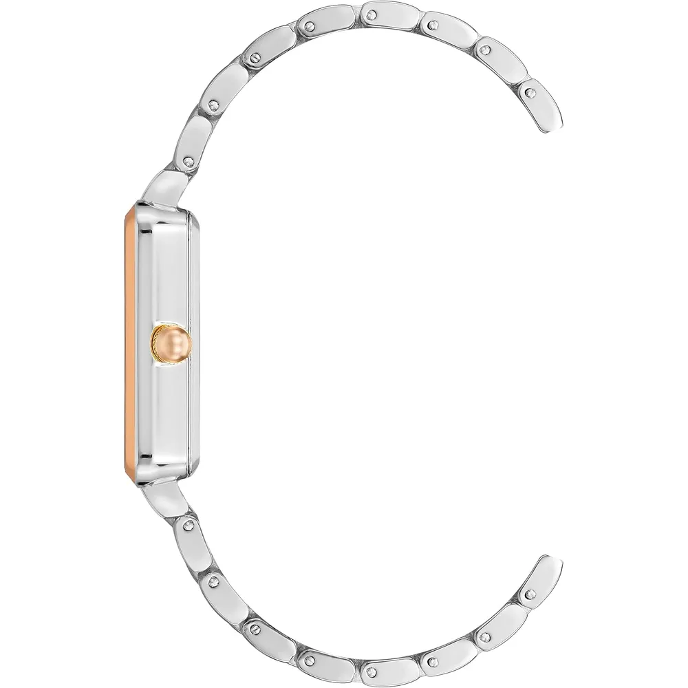 Anne Klein AK/3761SVTT reloj elegante con brillo para mujer | 36.5 mm - Plateado/Oro rosa