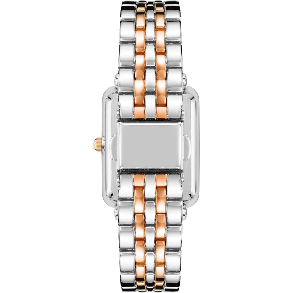 Anne Klein AK/3761SVTT reloj elegante con brillo para mujer | 36.5 mm - Plateado/Oro rosa