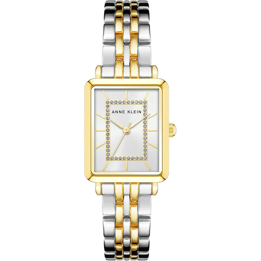 Anne Klein AK/3761SVTT reloj elegante con brillo para mujer | 36.5 mm - Plateado/Dorado