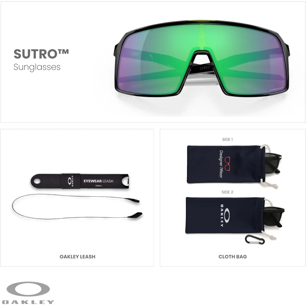 Oakley Sutro Shield OO9406 Gafas de sol para hombre | Black Ink / Prizm Jade