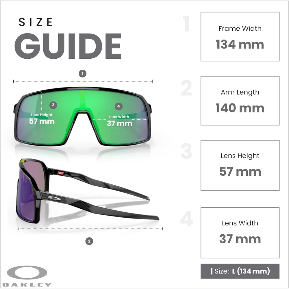 Oakley Sutro Shield OO9406 Gafas de sol para hombre | Black Ink / Prizm Jade