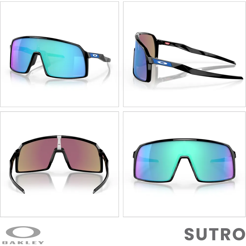 Oakley Sutro Shield OO9406 Gafas de sol para hombre | Polished Black / Prizm Sapphire