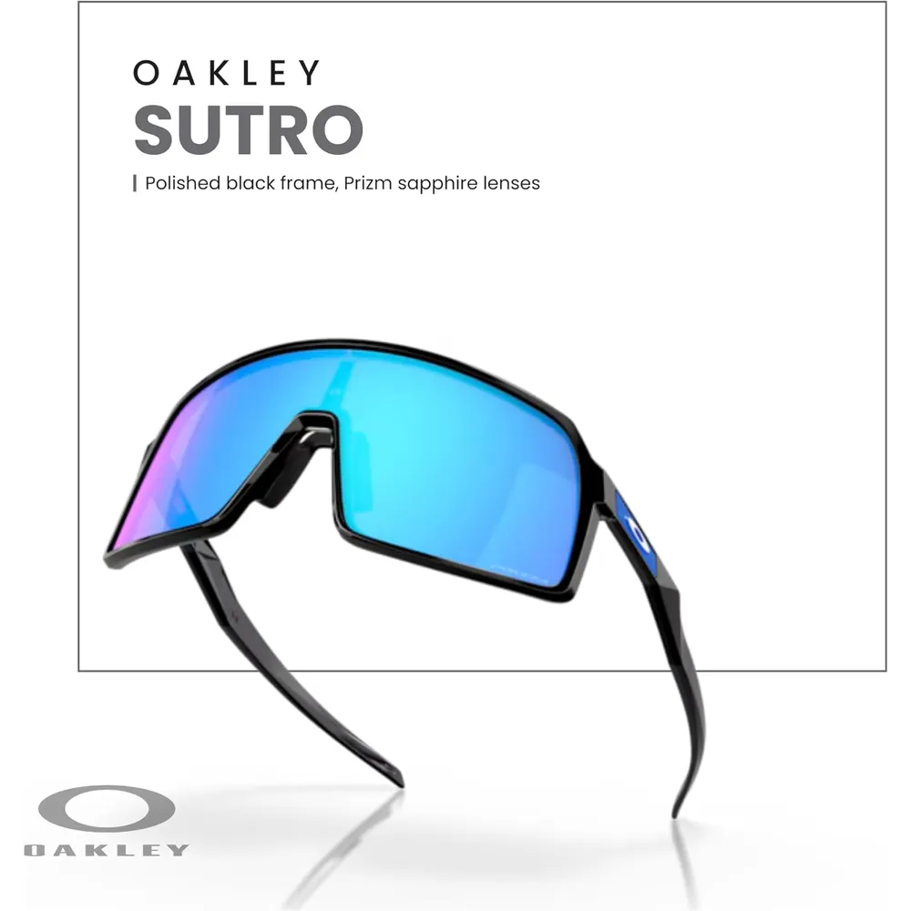Oakley Sutro Shield OO9406 Gafas de sol para hombre | Polished Black / Prizm Sapphire