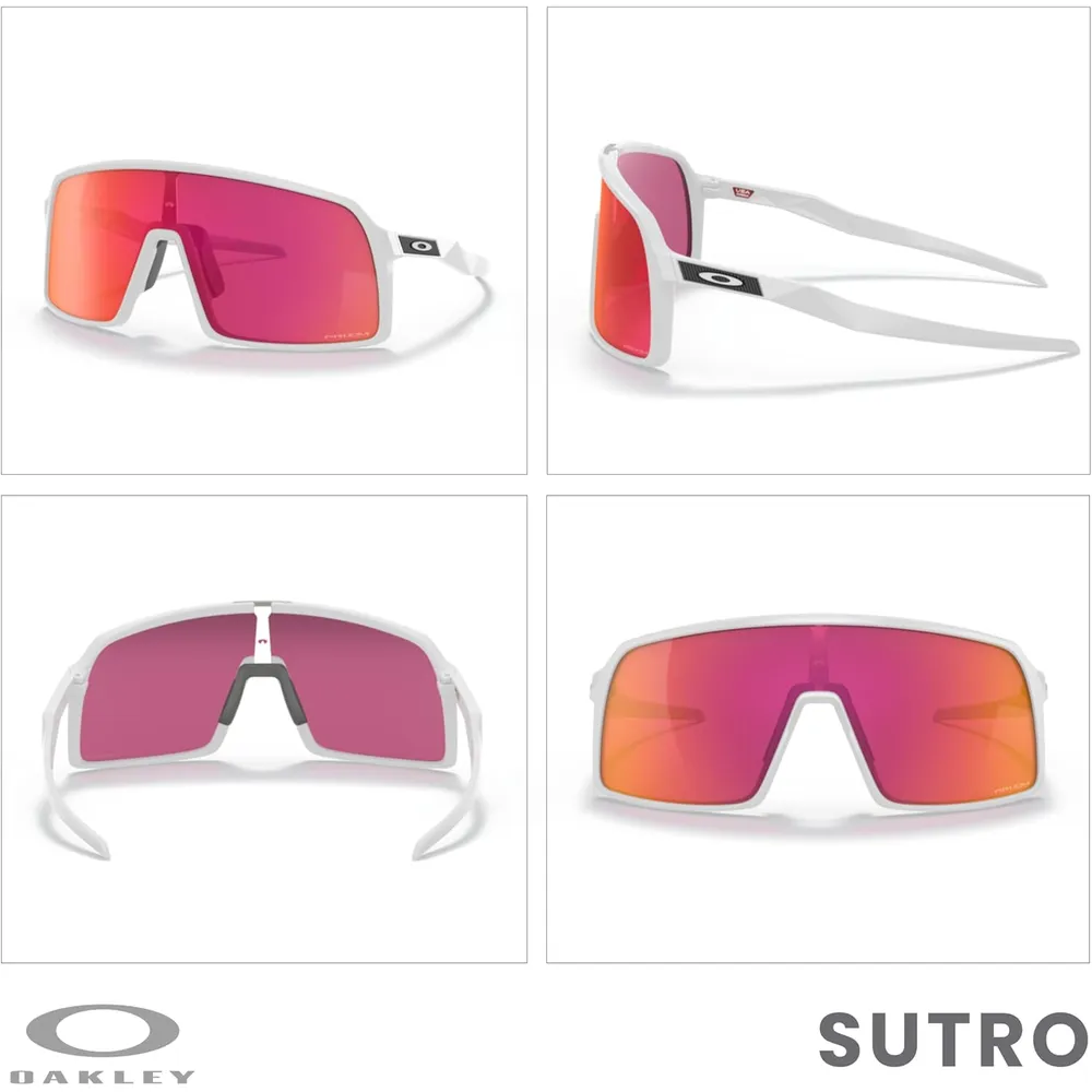 Oakley Sutro OO9406 Shield Gafas de sol para hombre | Polished White / Prizm Field