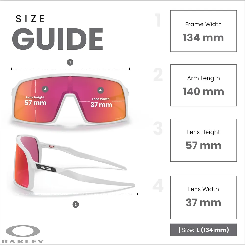 Oakley Sutro OO9406 Shield Gafas de sol para hombre | Polished White / Prizm Field