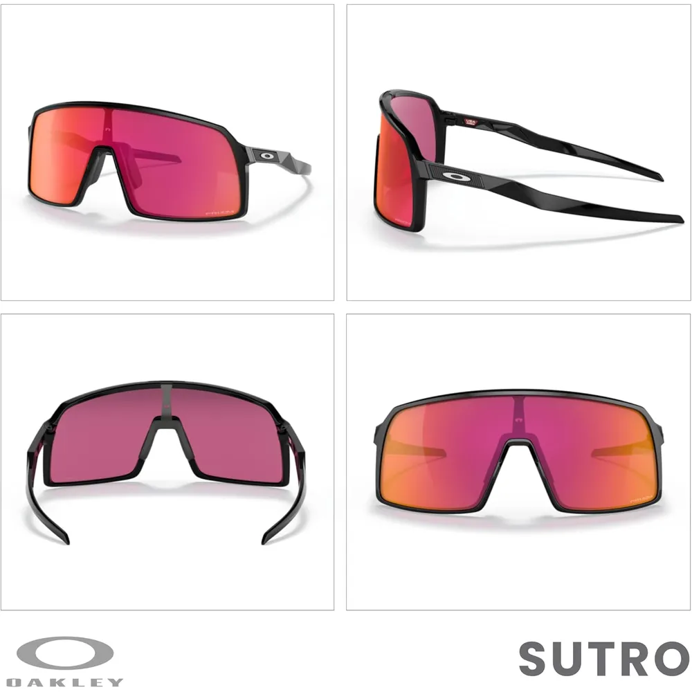 Oakley Sutro OO9406 Shield Gafas de sol para hombre | Polished Black / Prizm Field