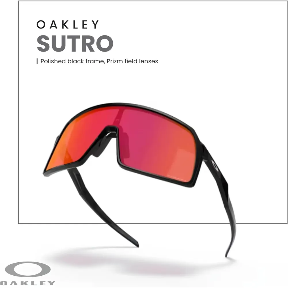 Oakley Sutro OO9406 Shield Gafas de sol para hombre | Polished Black / Prizm Field