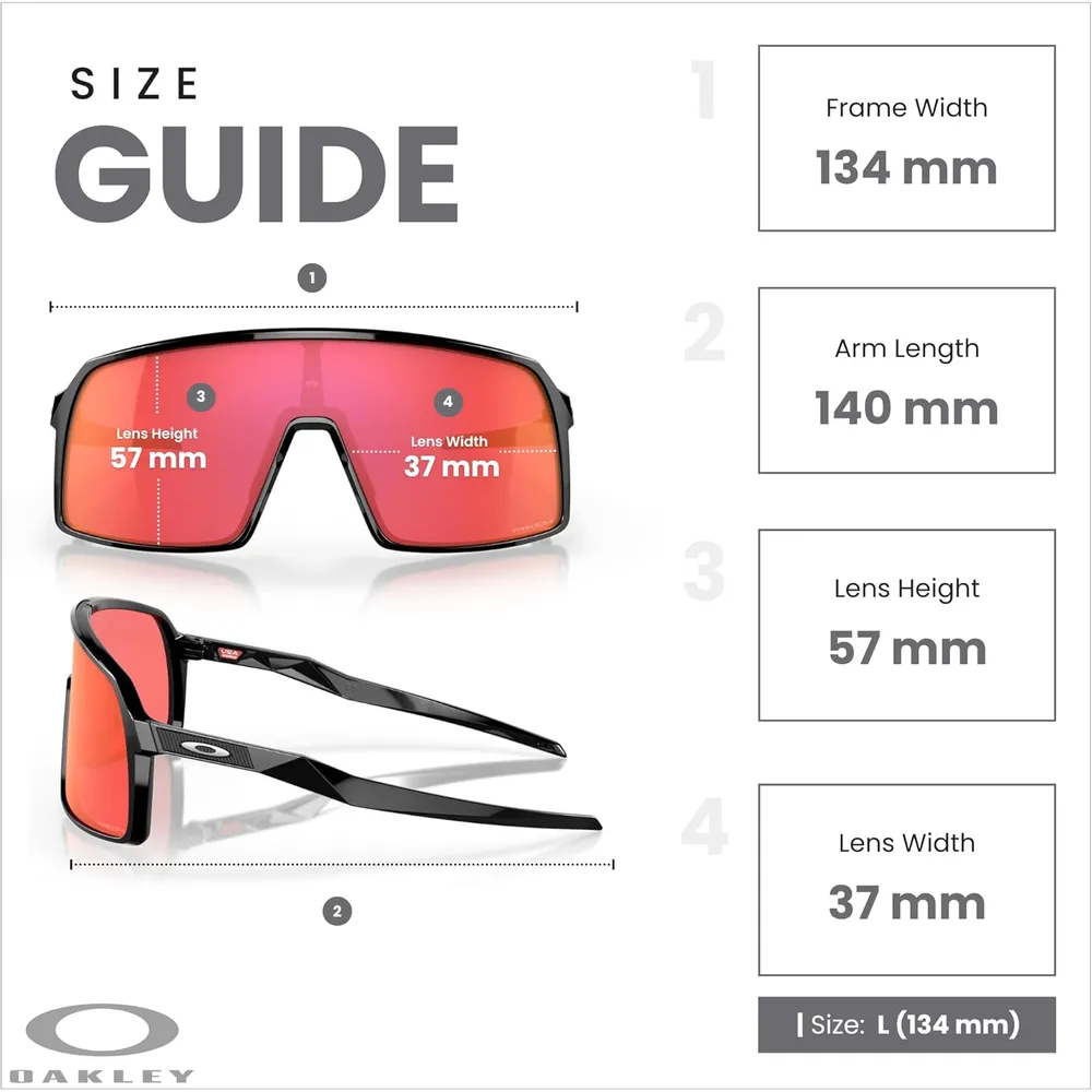 Oakley Sutro OO9406 Shield Gafas de sol para hombre | Polished Black / Prizm Snow Torch Iridium