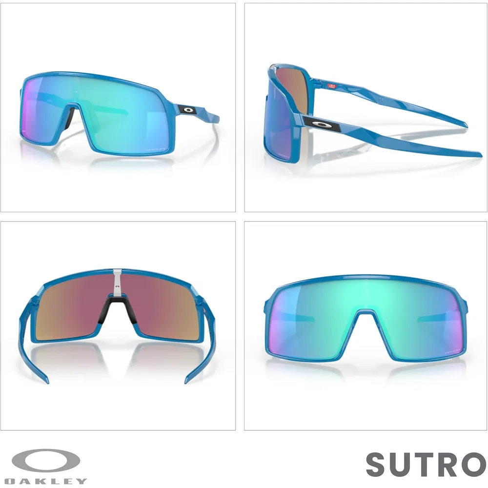 Oakley Sutro OO9406 Shield Gafas de sol para hombre | Sky Blue / Prizm Sapphire