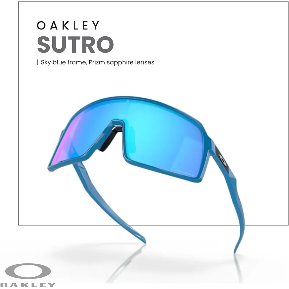 Oakley Sutro OO9406 Shield Gafas de sol para hombre | Sky Blue / Prizm Sapphire