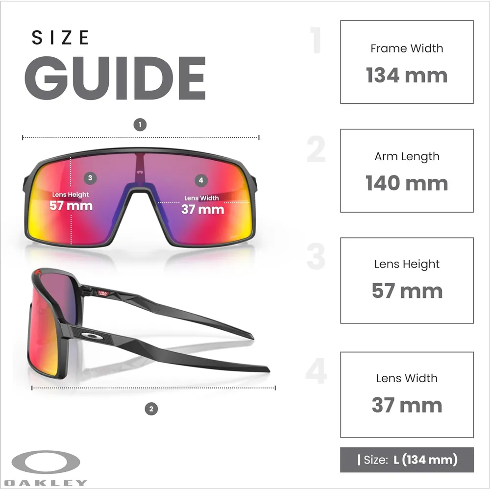 Oakley Sutro OO9406 Shield Gafas de sol para hombre | Matte Black / Prizm Road
