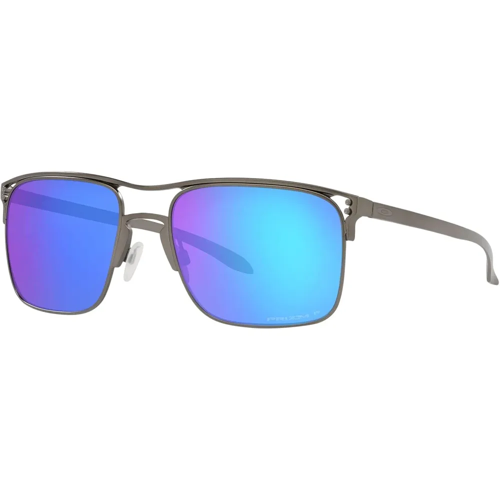 Oakley Holbrook TI Square OO6048 Gafas de sol para hombre | Matte Gunmetal / Prizm Sapphire