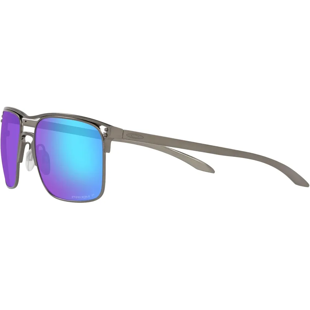 Oakley Holbrook TI Square OO6048 Gafas de sol para hombre | Matte Gunmetal / Prizm Sapphire
