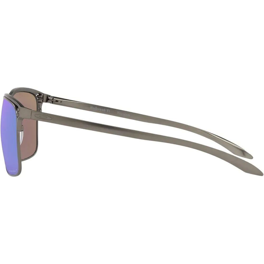 Oakley Holbrook TI Square OO6048 Gafas de sol para hombre | Matte Gunmetal / Prizm Sapphire