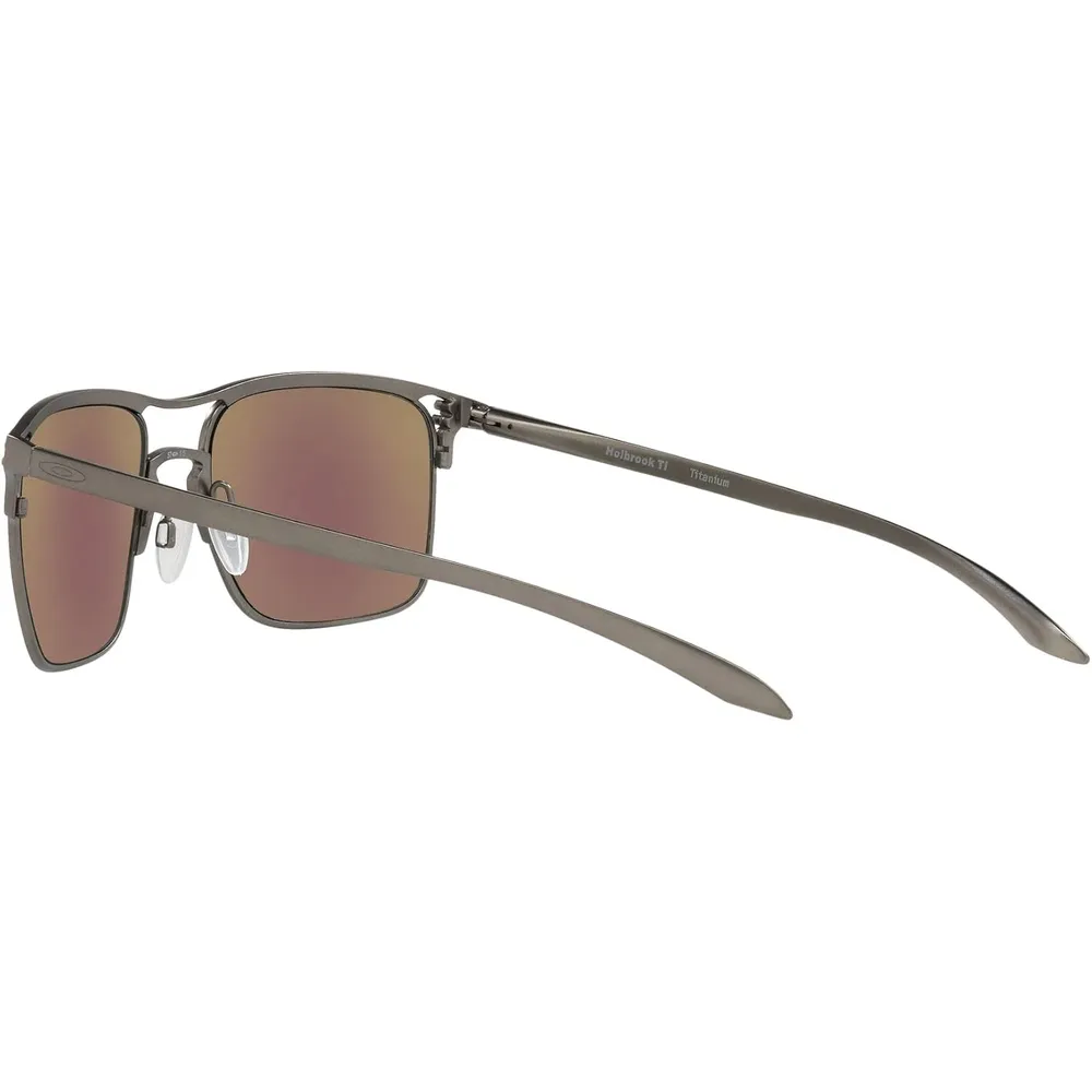 Oakley Holbrook TI Square OO6048 Gafas de sol para hombre | Matte Gunmetal / Prizm Sapphire