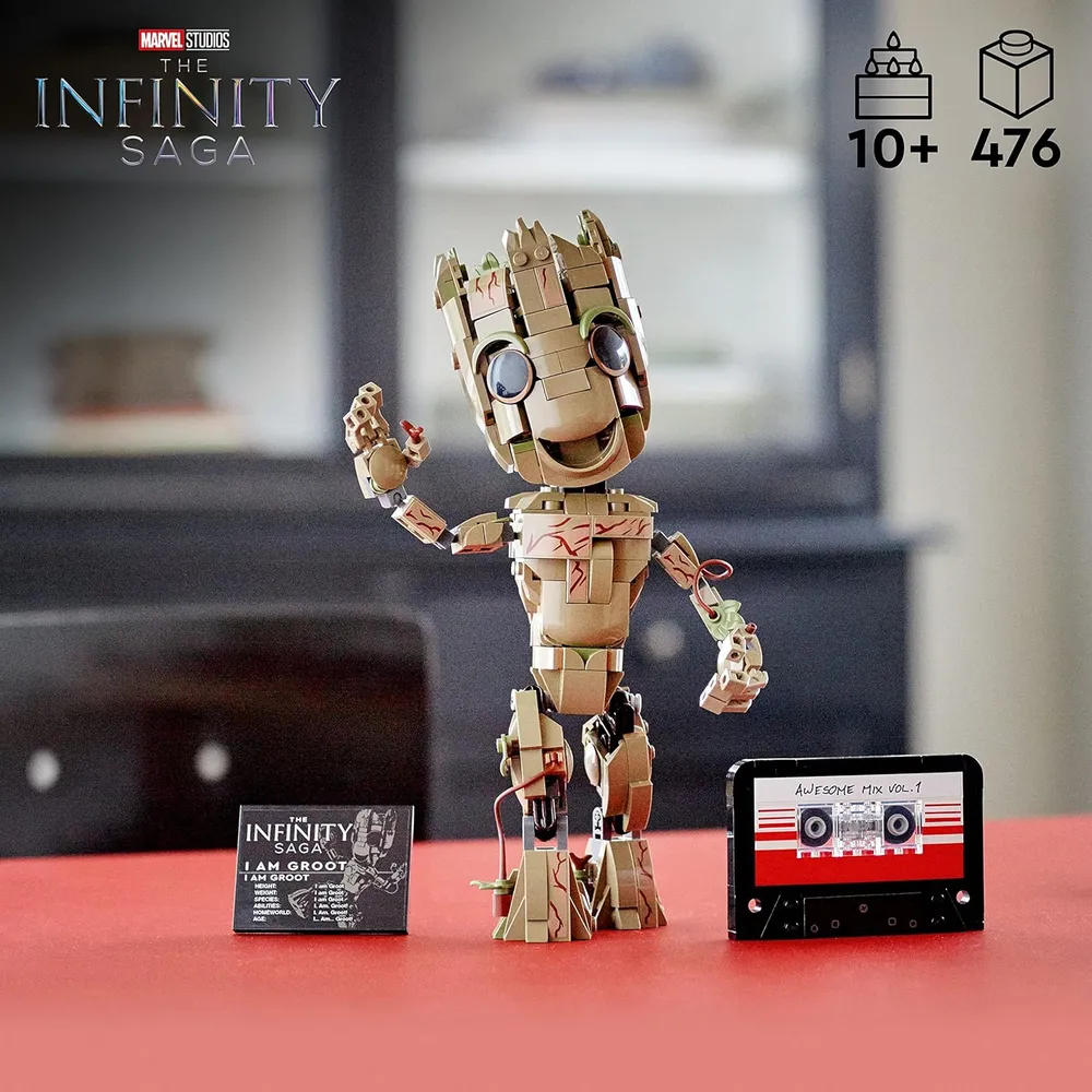 Lego Marvel Yo soy Groot set de construcción con figura Baby Groot coleccionable