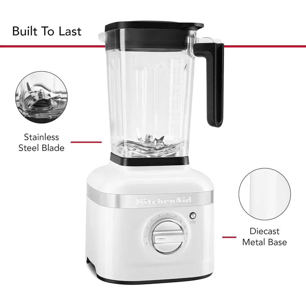 KITCHENAID KSB4028, LICUADORA VELOCIDAD VARIABLE K400 CON PRENSADOR | BLANCA
