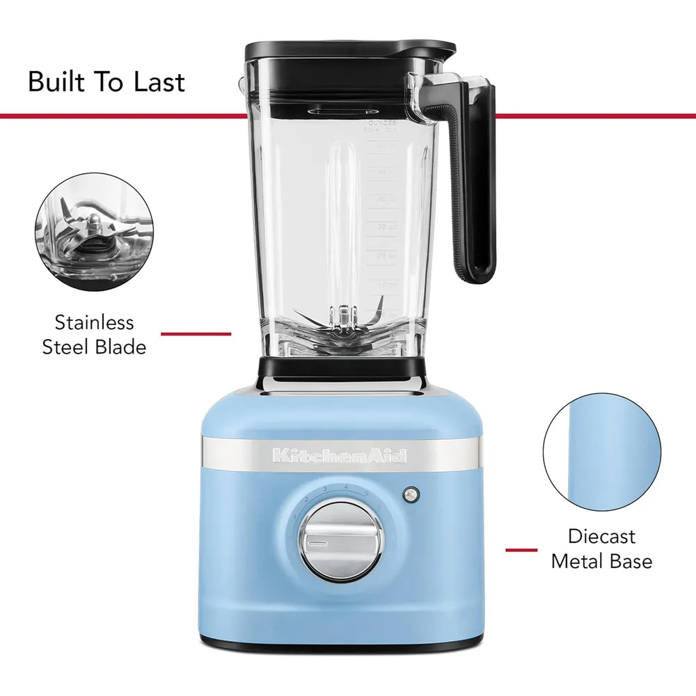 KITCHENAID, LICUADORA VELOCIDAD VARIABLE K400 CON PRENSADOR | TERCIOPELO AZUL