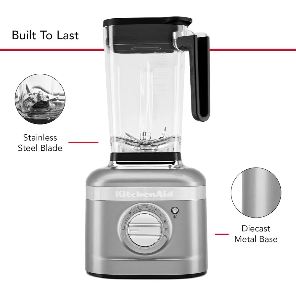 KITCHENAID, LICUADORA VELOCIDAD VARIABLE K400 CON PRENSADOR | CONTOUR SILVER