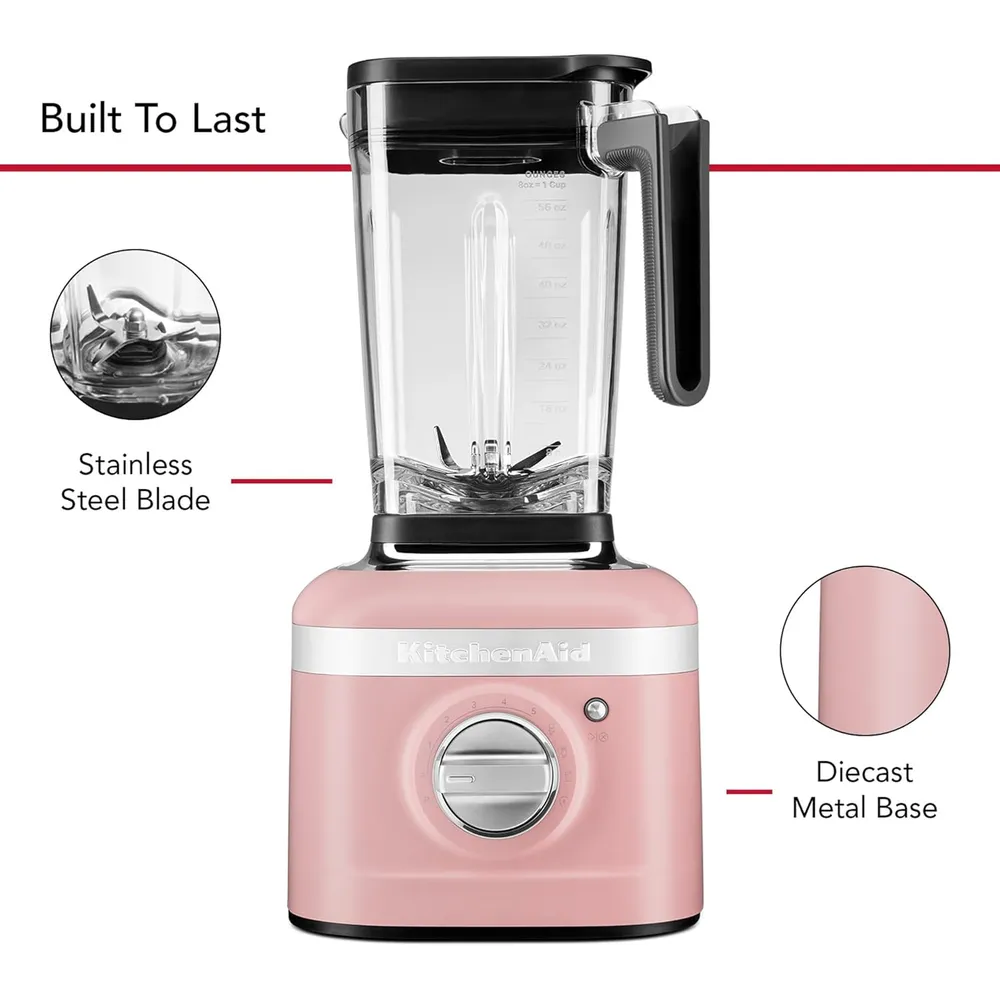 KITCHENAID KSB4028, LICUADORA VELOCIDAD VARIABLE K400 CON PRENSADOR | ROSA SECA