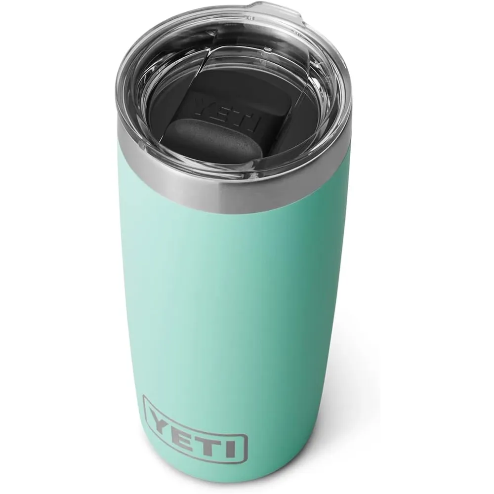 YETI Rambler Vaso de 10 oz de acero inoxidable y tapa MagSlider color turquesa