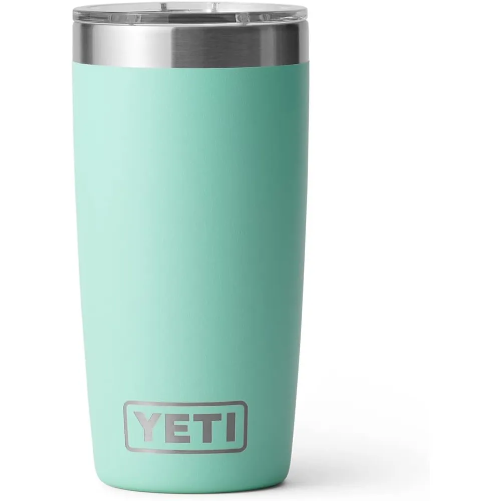 YETI Rambler Vaso de 10 oz de acero inoxidable y tapa MagSlider color turquesa