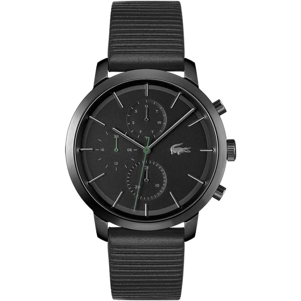 RELOJ LACOSTE REPLAY MULTIFUNCIÓN 43 MM HOMBRE - Black Leather