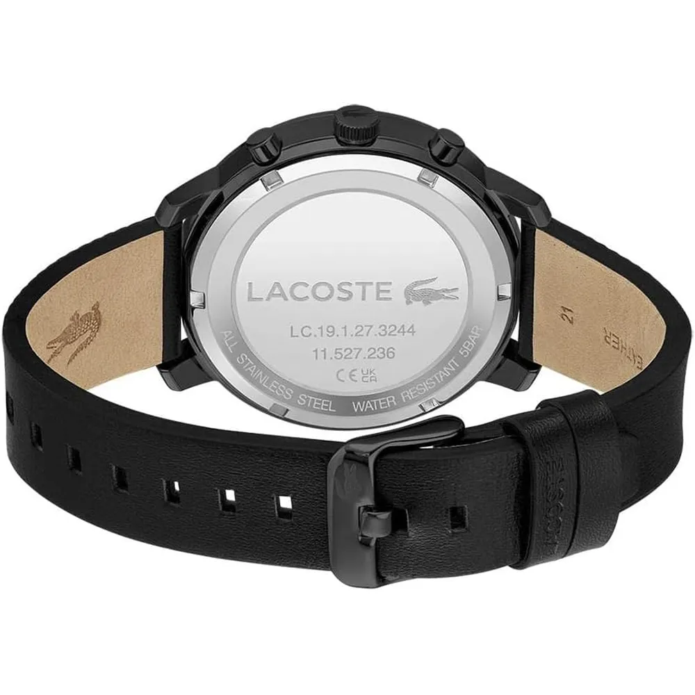 RELOJ LACOSTE REPLAY MULTIFUNCIÓN 43 MM HOMBRE - Black Leather
