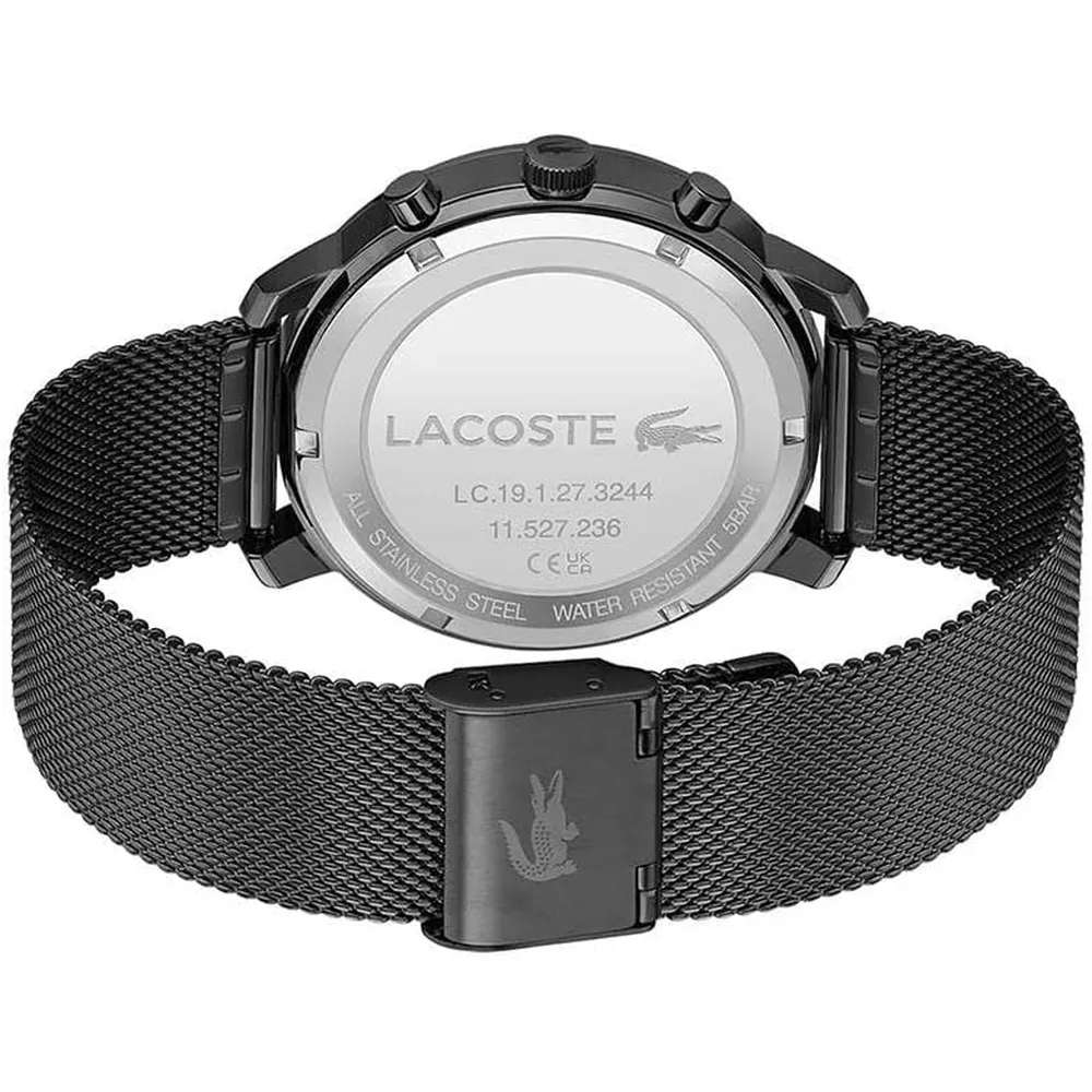 RELOJ LACOSTE REPLAY MULTIFUNCIÓN 43 MM HOMBRE - BLACK GOLD MESH