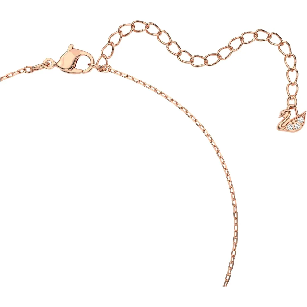 SWAROVSKI COLLAR PENDIENTE CIRCULO STONE ACABADO ORO ROSA PARA MUJER | ROSA