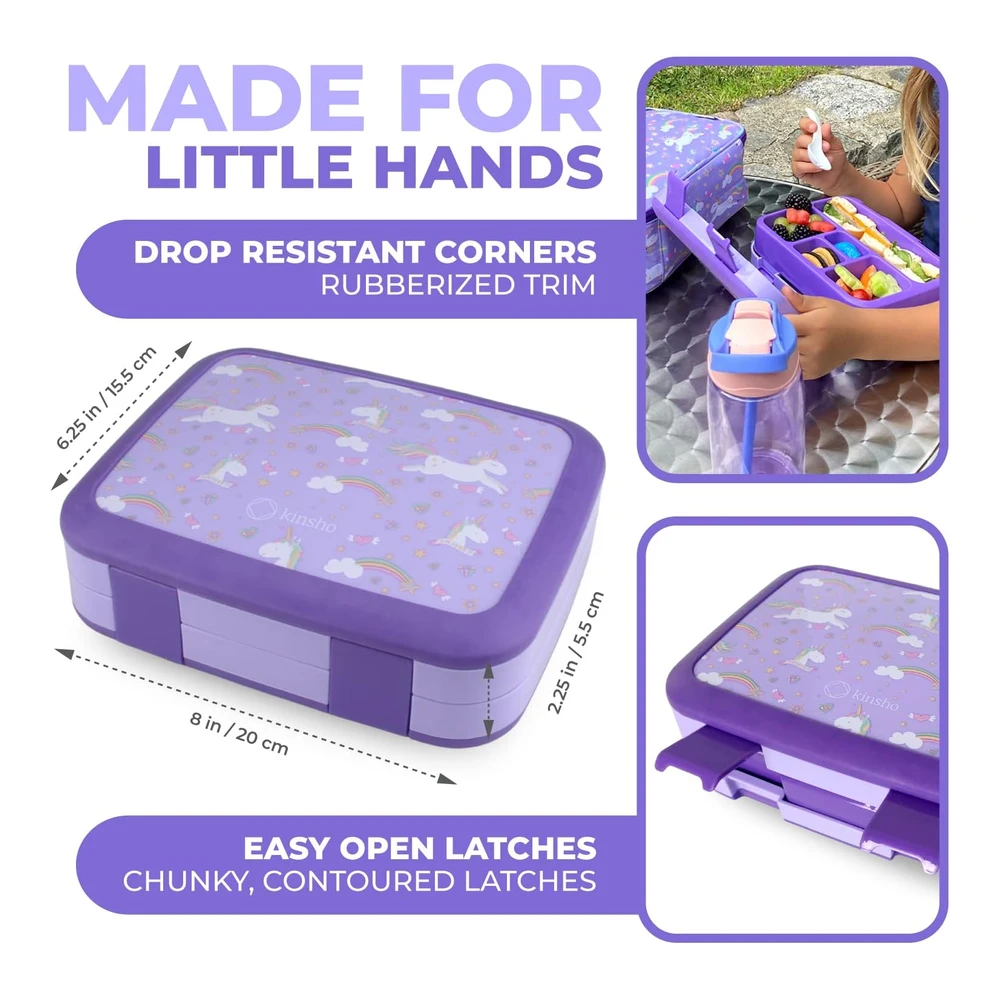 Lonchera Bento para niños y Niñas - 5 Secciones de Porciones