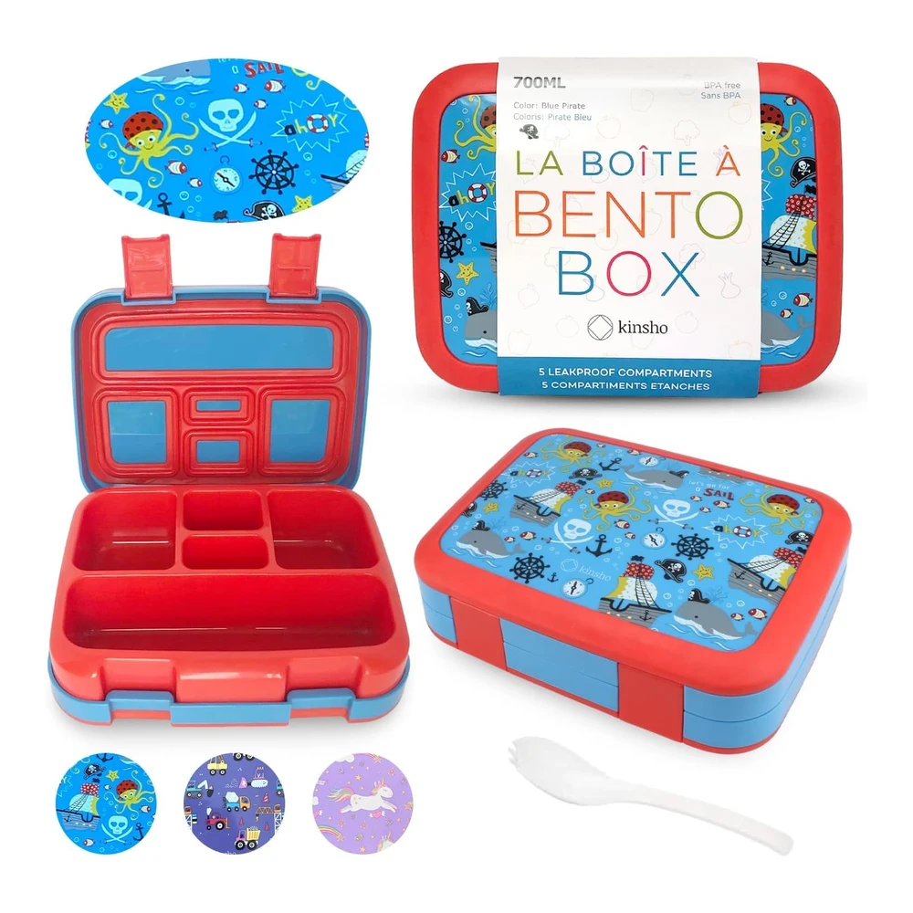 Lonchera Bento para niños Pequeños - 5 Secciones de Porciones