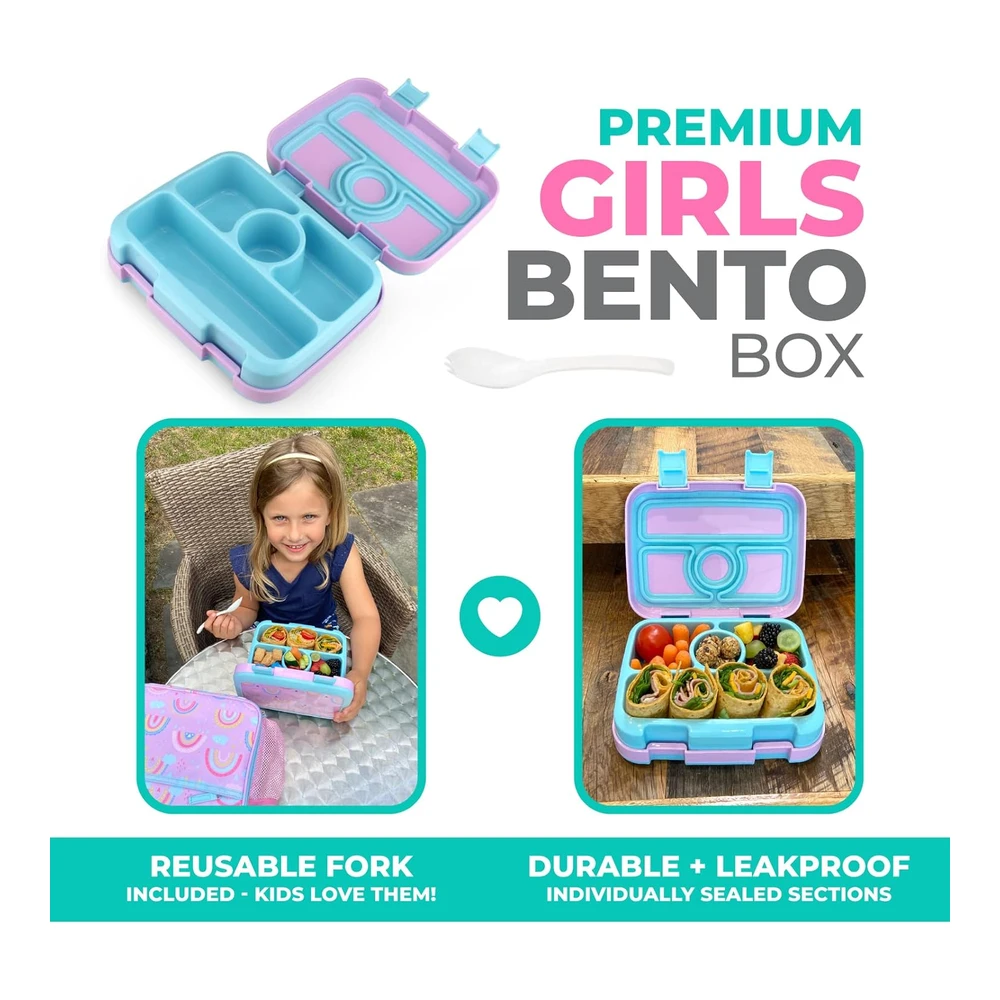 Lonchera Bento para niños - Recipientes de Preparación de Comidas