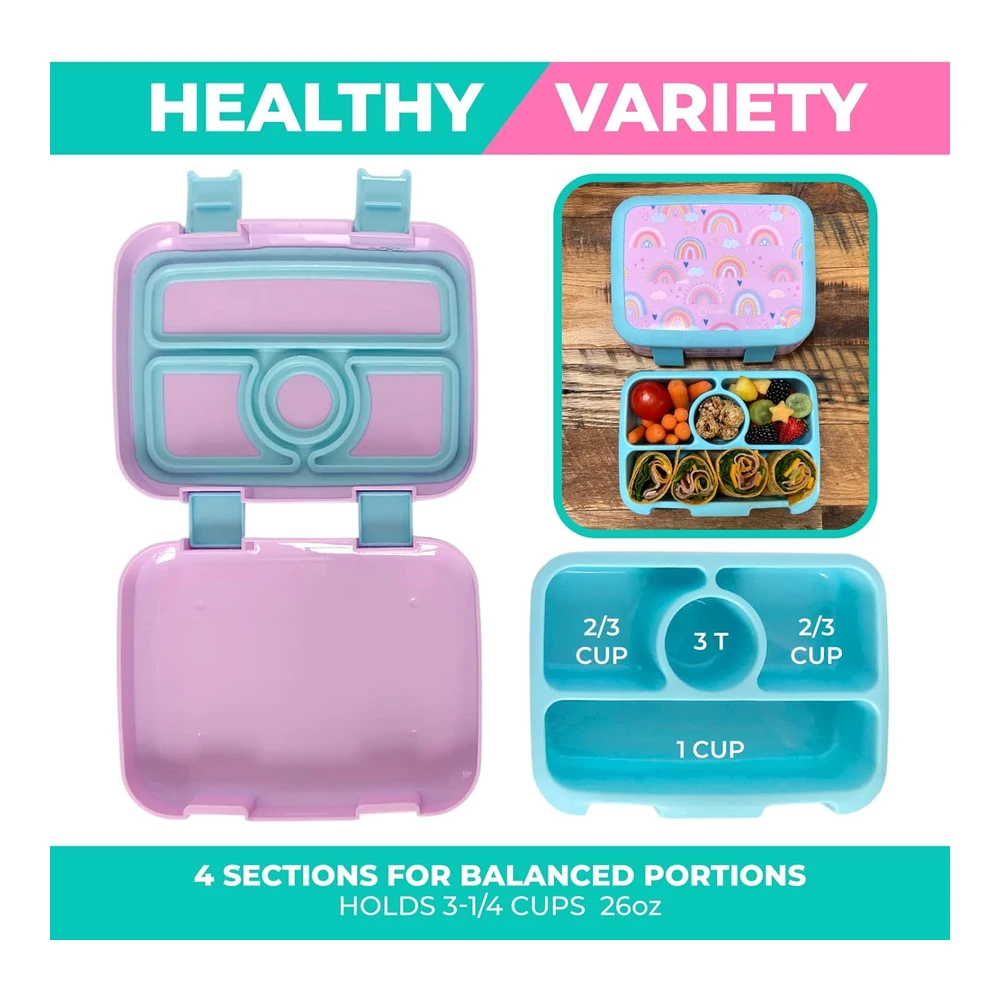 Lonchera Bento para niños - Recipientes de Preparación de Comidas