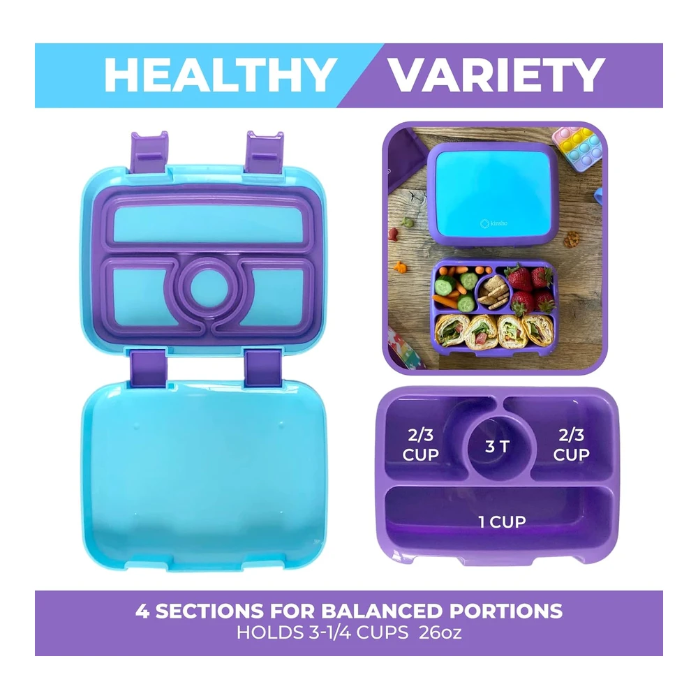 Lonchera Bento para niños Pequeños - Tapa Segura