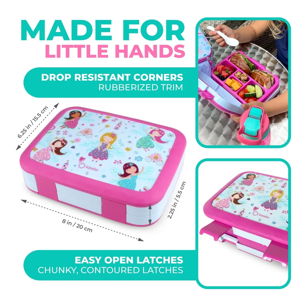 Lonchera Bento para niños y Niñas - 5 Secciones de Porciones