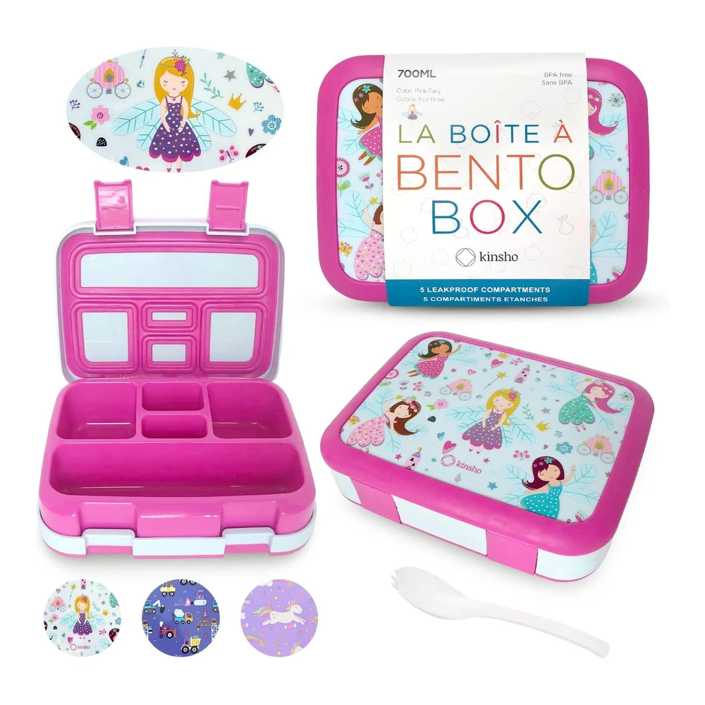 Lonchera Bento para niños y Niñas - 5 Secciones de Porciones