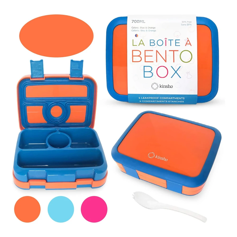 Lonchera Bento Infantil para niños de 3 a 5 Años con Tapa Segura