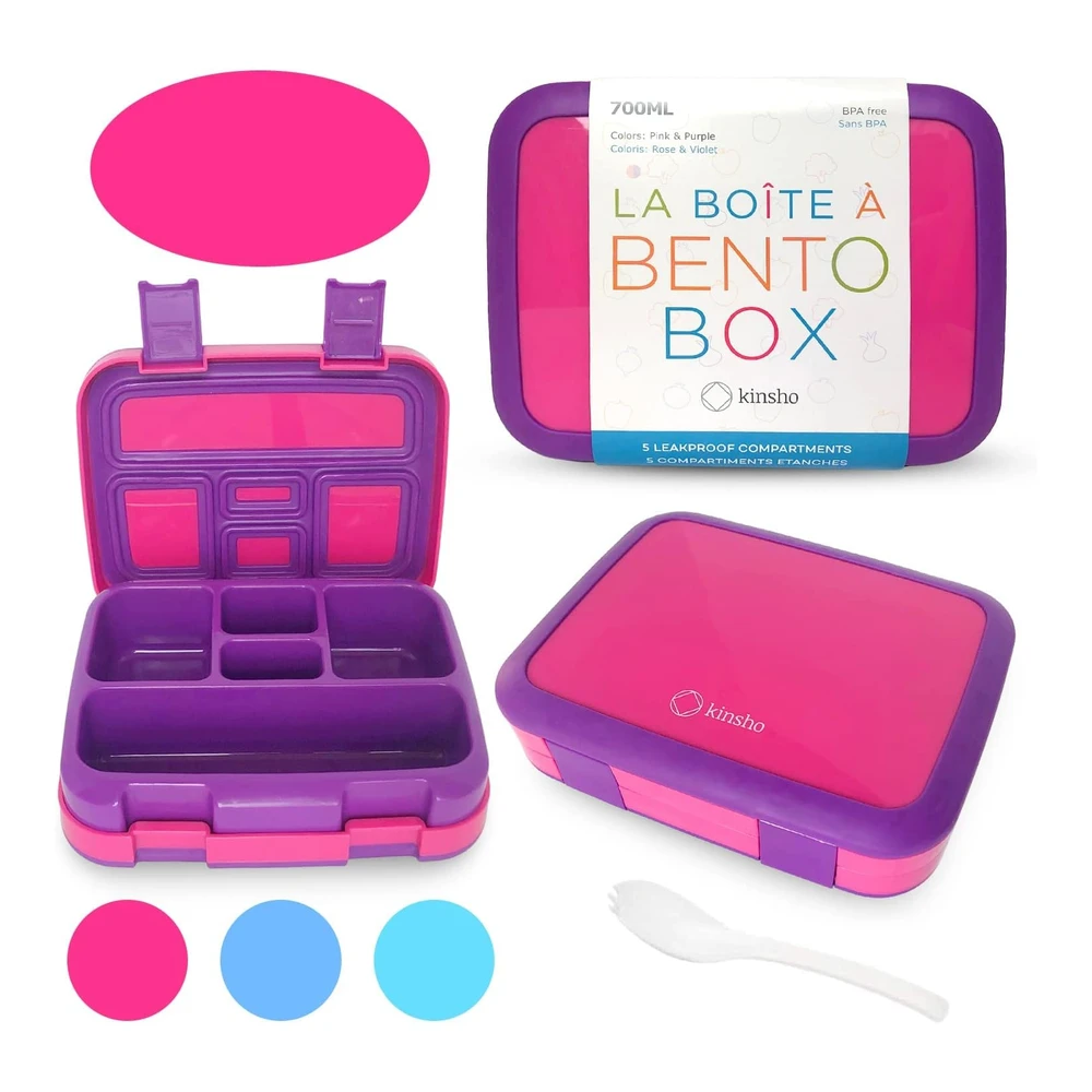 Lonchera Bento para niños y Niñas - 5 Secciones de Porciones