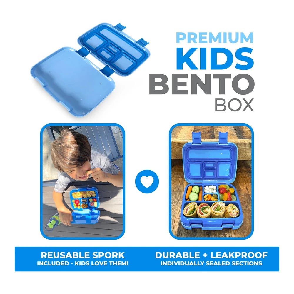 Lonchera Bento para niños - 5 Secciones de Porciones