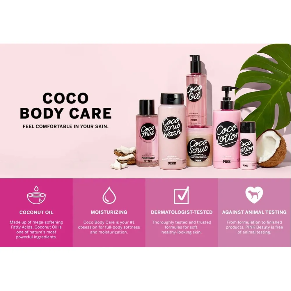 BODY COCO SCRUB WASH PINK VICTORIA SECRET MUJER 16 OZ / 473 ML