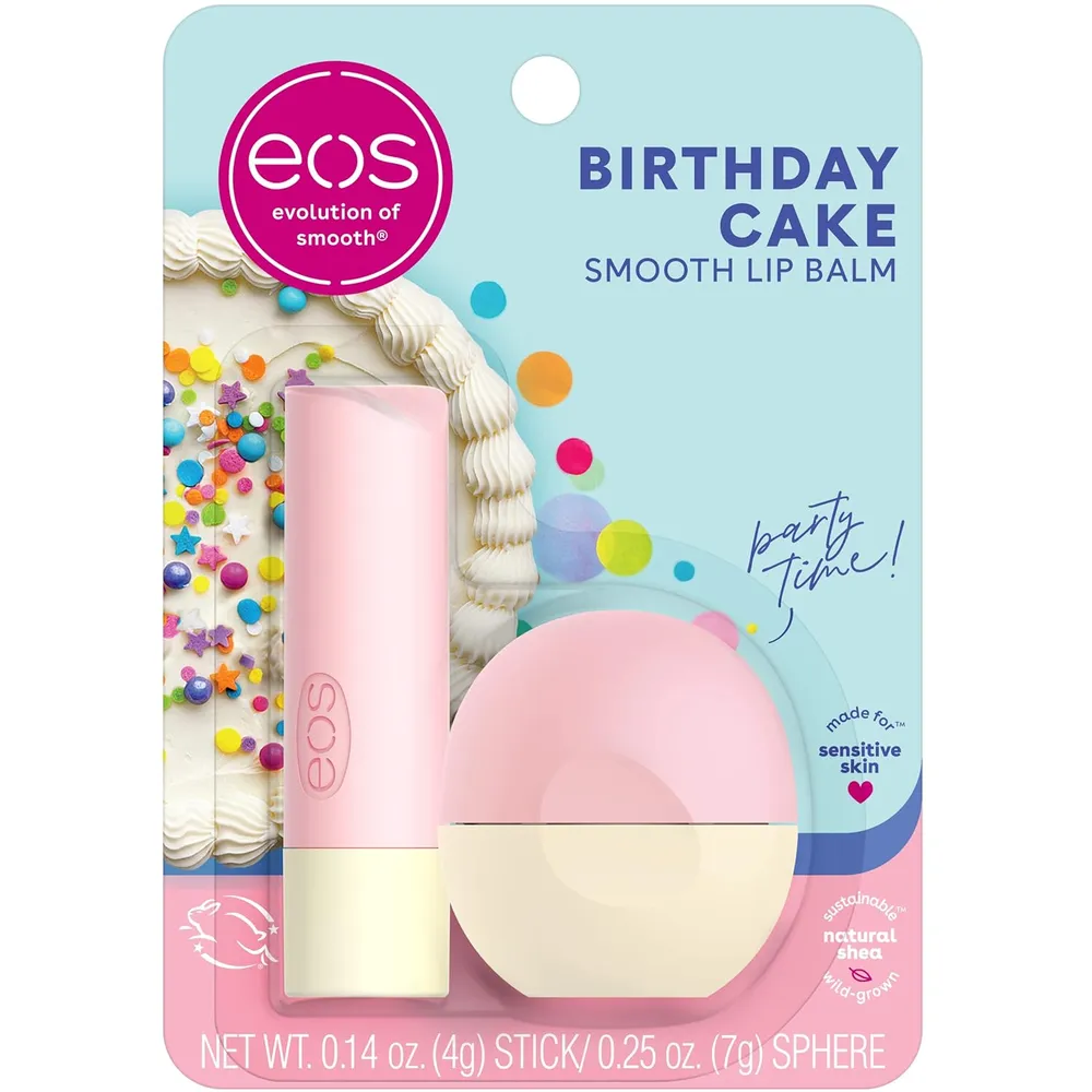 EOS bálsamo labial Birthday Cake | 0.39 oz / 11.5 ml