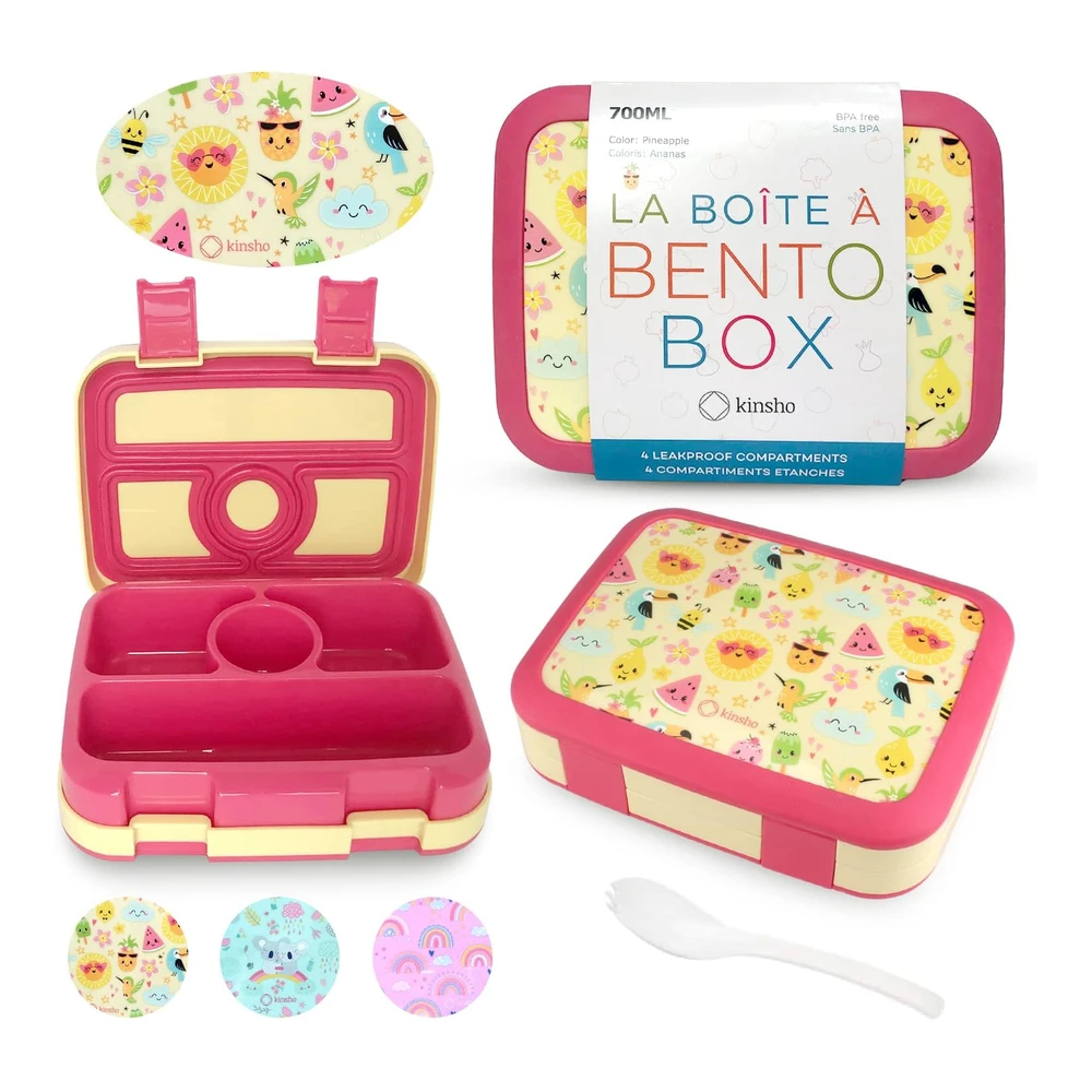 Lonchera Bento para niños y Niñas Pequeñas - Tapa Segura
