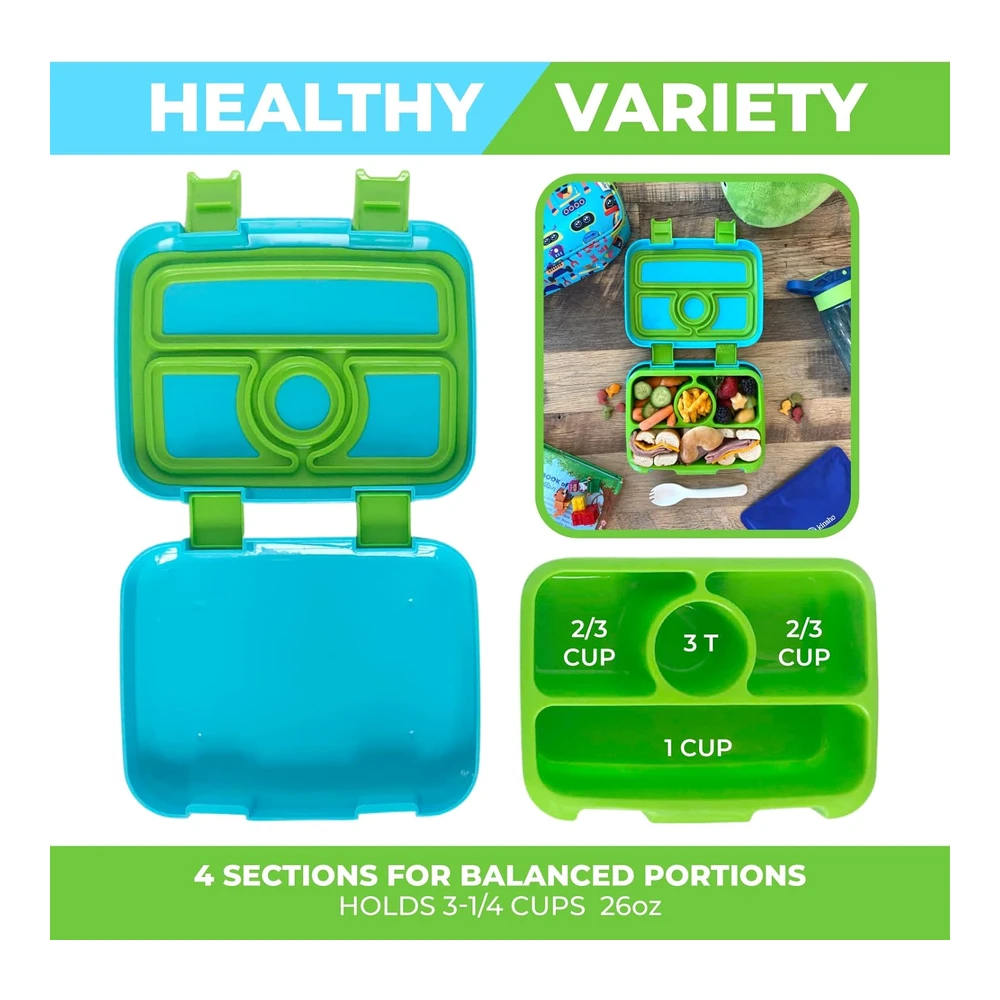 Lonchera Bento con Bolsa de Aislamiento - Botella de Agua y Bolsa de Hielo