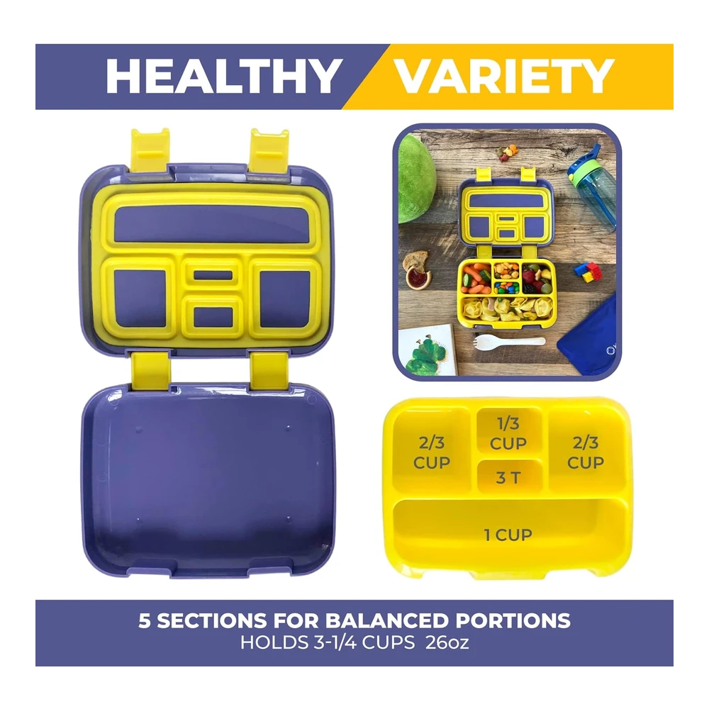 Bento Box - Bolsa de Almuerzo Aislada - Bolsa de Hielo y Botella de Agua para niños