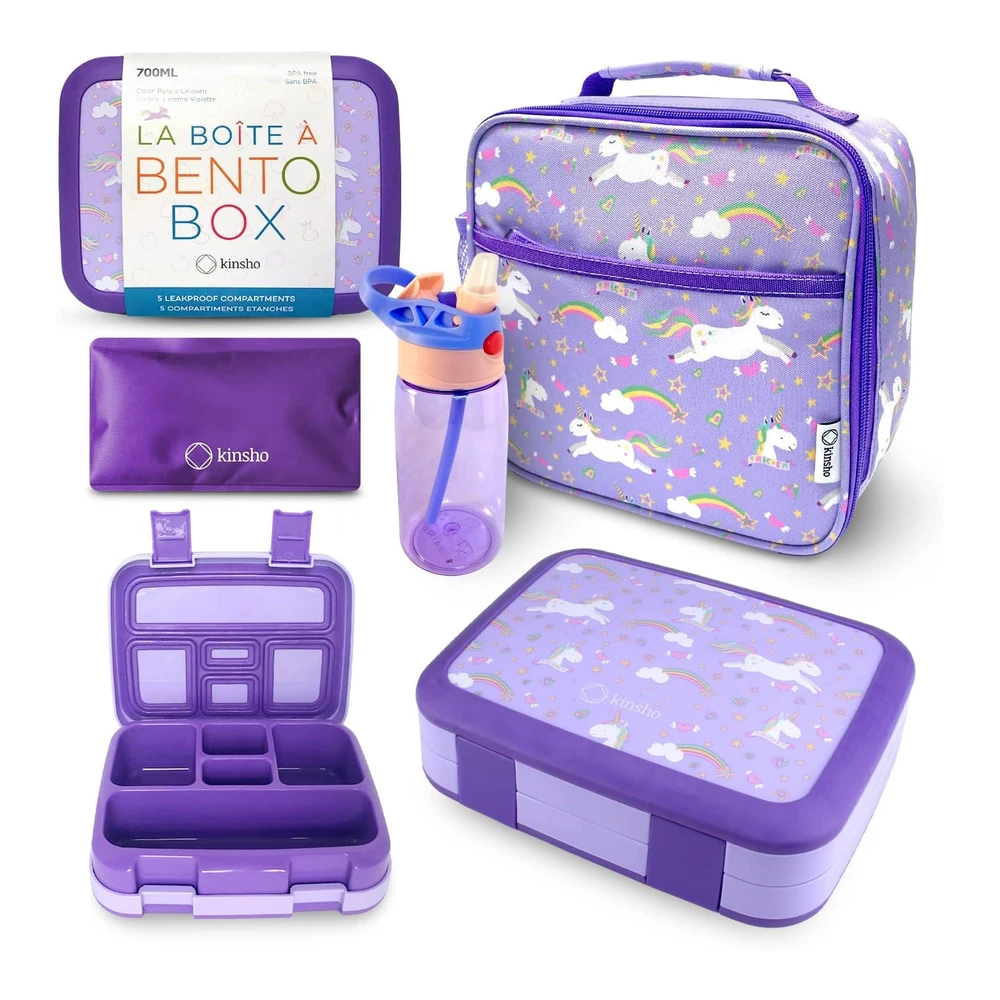 b09vcmc88s_m.webp Caja Bento con Bolsa de Almuerzo Aislada - Bolsa de Hielo y Botella de Agua para niños