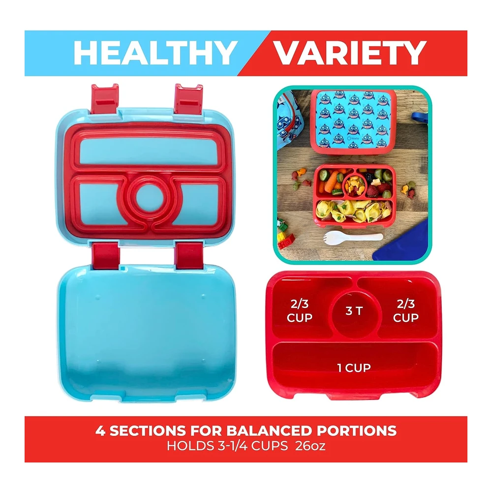 Lonchera Bento con Bolso de Aislamiento - Botella de Agua y Bolsa de Hielo para niños