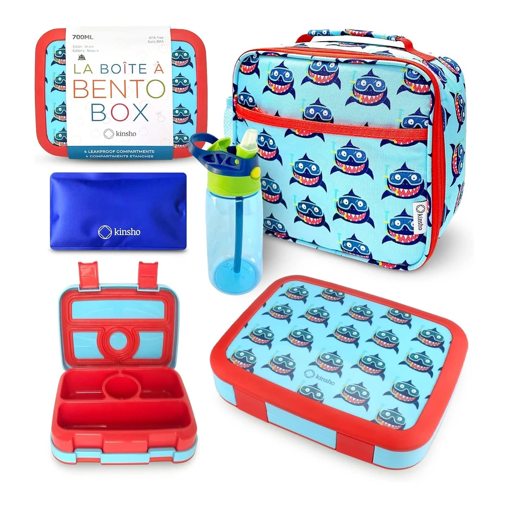 b09vcmkz3x_m.webp Lonchera Bento con Bolso de Aislamiento - Botella de Agua y Bolsa de Hielo para niños