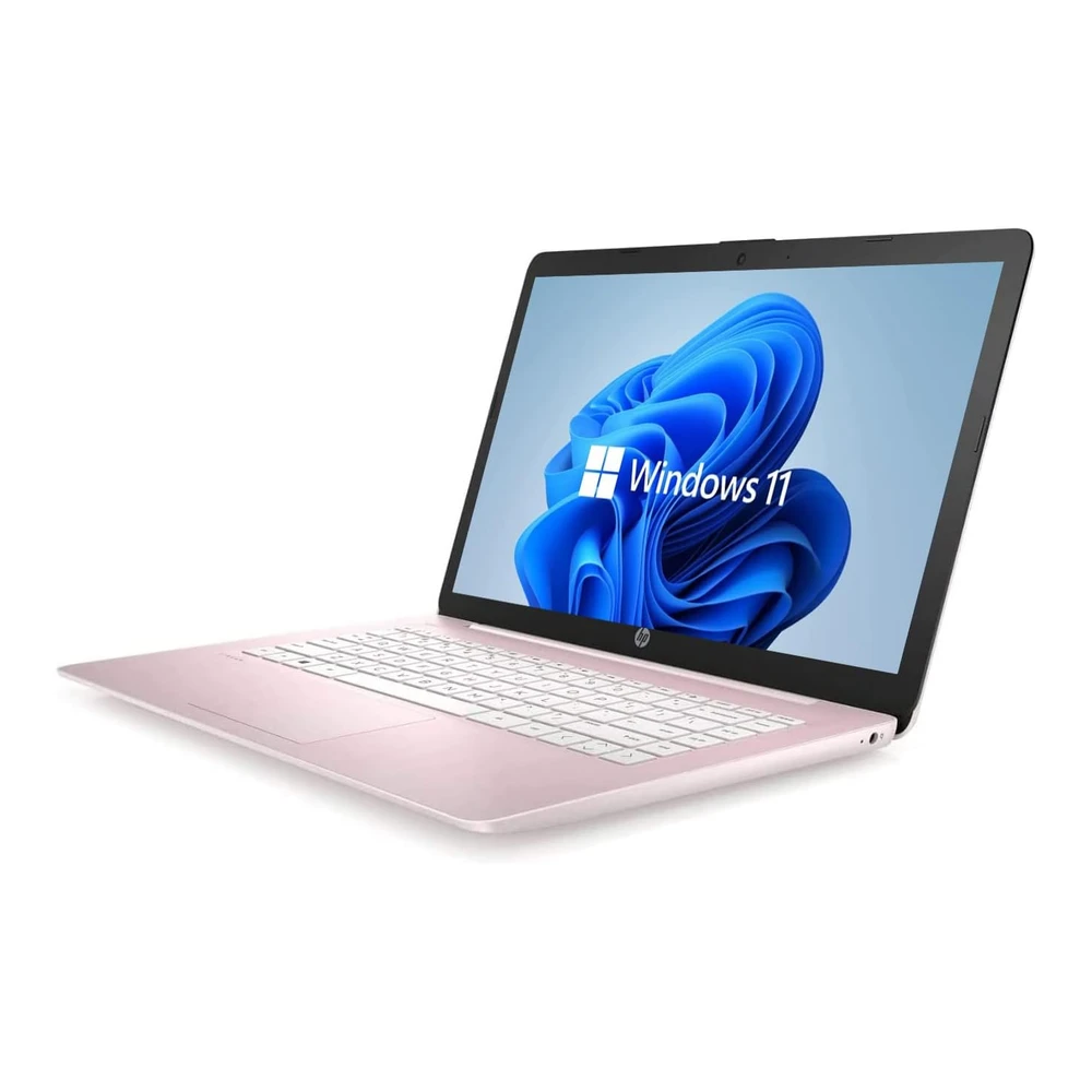 (REACONDICIONADO) LAPTOP HP 14" HD INTEL CELERON 4GB RAM 64GB SSD - TECLADO INGLÉS | ROSA INTENSO